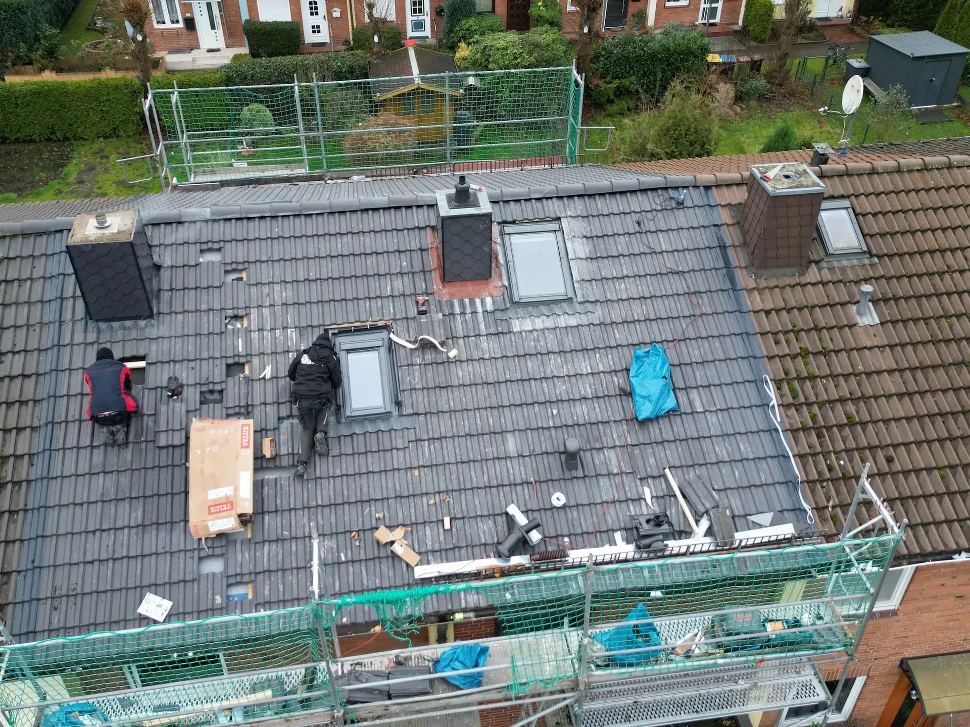 Steildachsanierung eines Reihenhauses in Reinbek nahe Hamburg